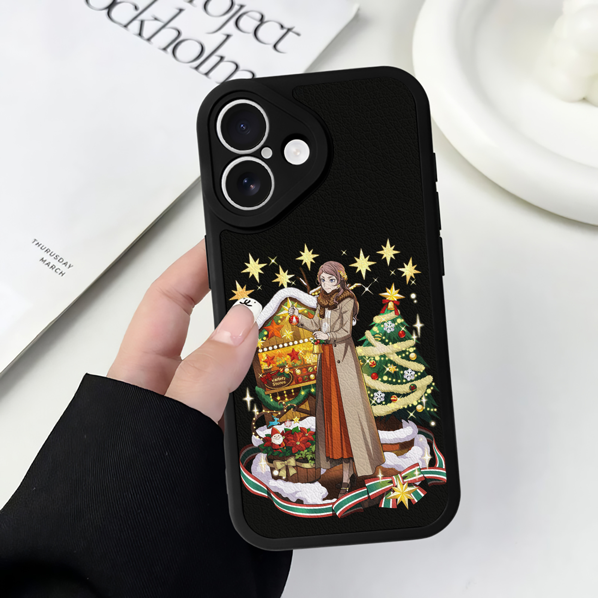 （画像用） 文豪ストレイドッグス Bungo Stray Dogs 【iPhone 16シリーズ対応】シリコンスマホケース（レザー調） 材質：シリコン